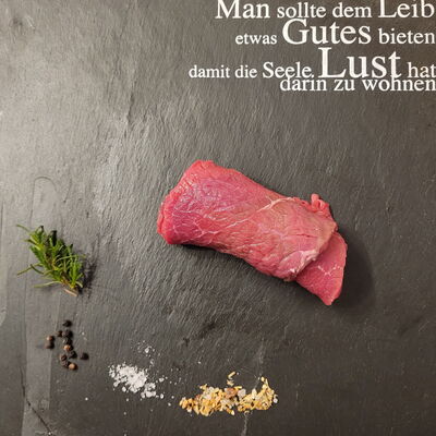 Bio Rinderroulade vom Galloway Weiderind vom Landgut Pfauenhof in der Vulkaneifel